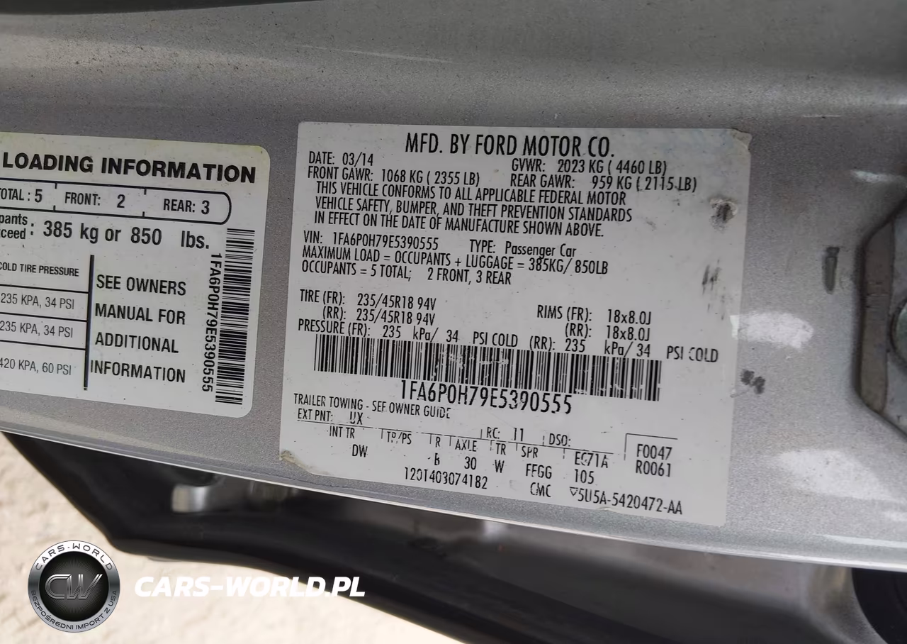 2014 Ford Fusion Se VIN:1FA6P0H79E5390555 - 9