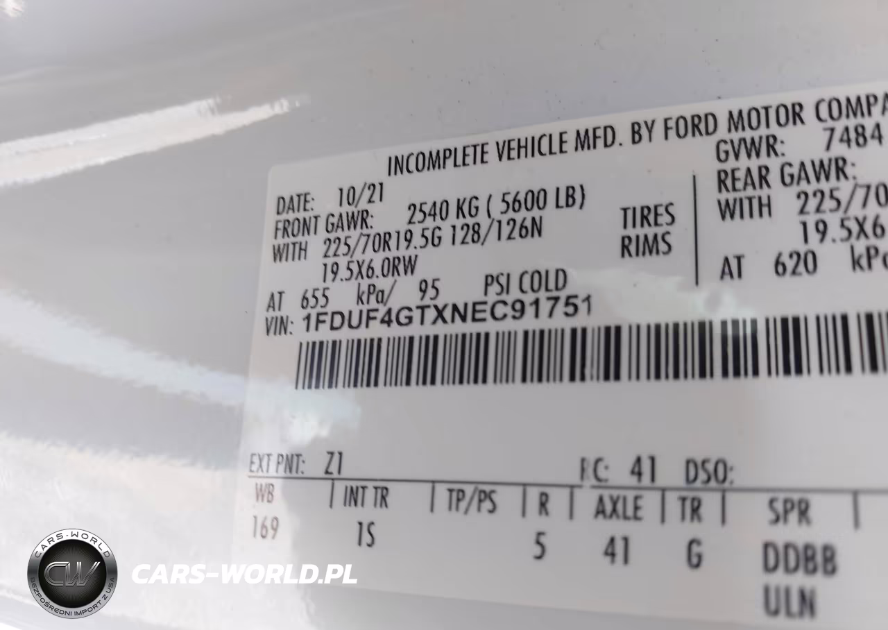 2022 Ford F-450 Chassis Xl VIN:1FDUF4GTXNEC91751 - 8
