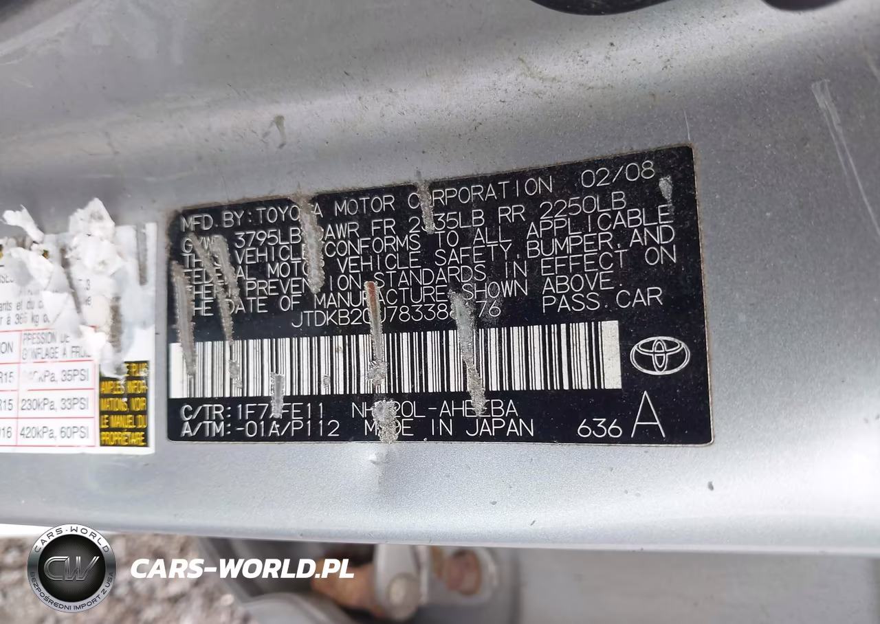 2008 Toyota Prius VIN:JTDKB20U783388176 - 9