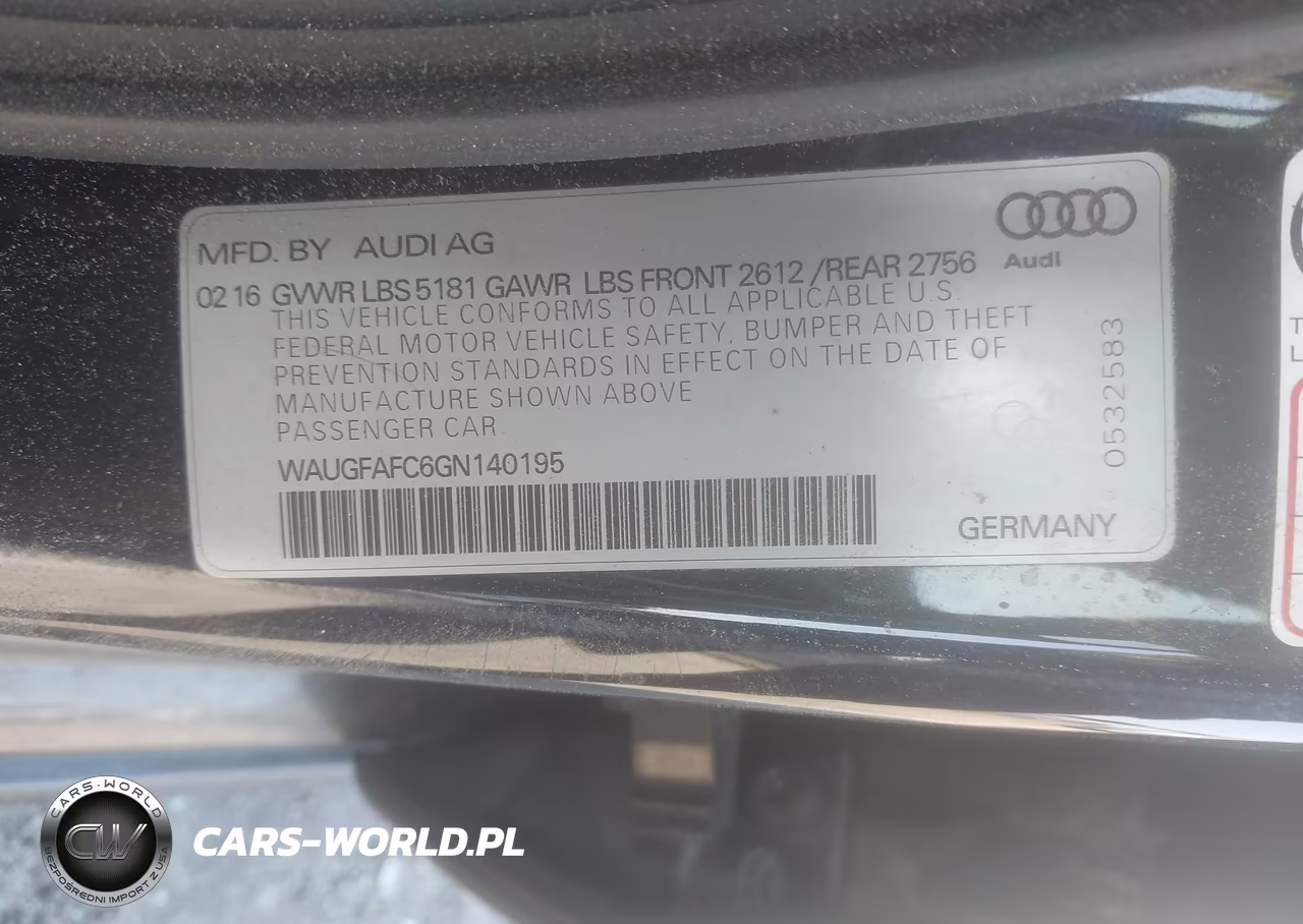 2016 Audi A6 2.0T Premium Plus VIN:WAUGFAFC6GN140195 - 9