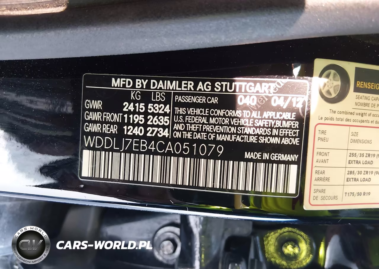 2012 Mercedes-Benz Cls 63 Amg VIN:WDDLJ7EB4CA051079 - 9