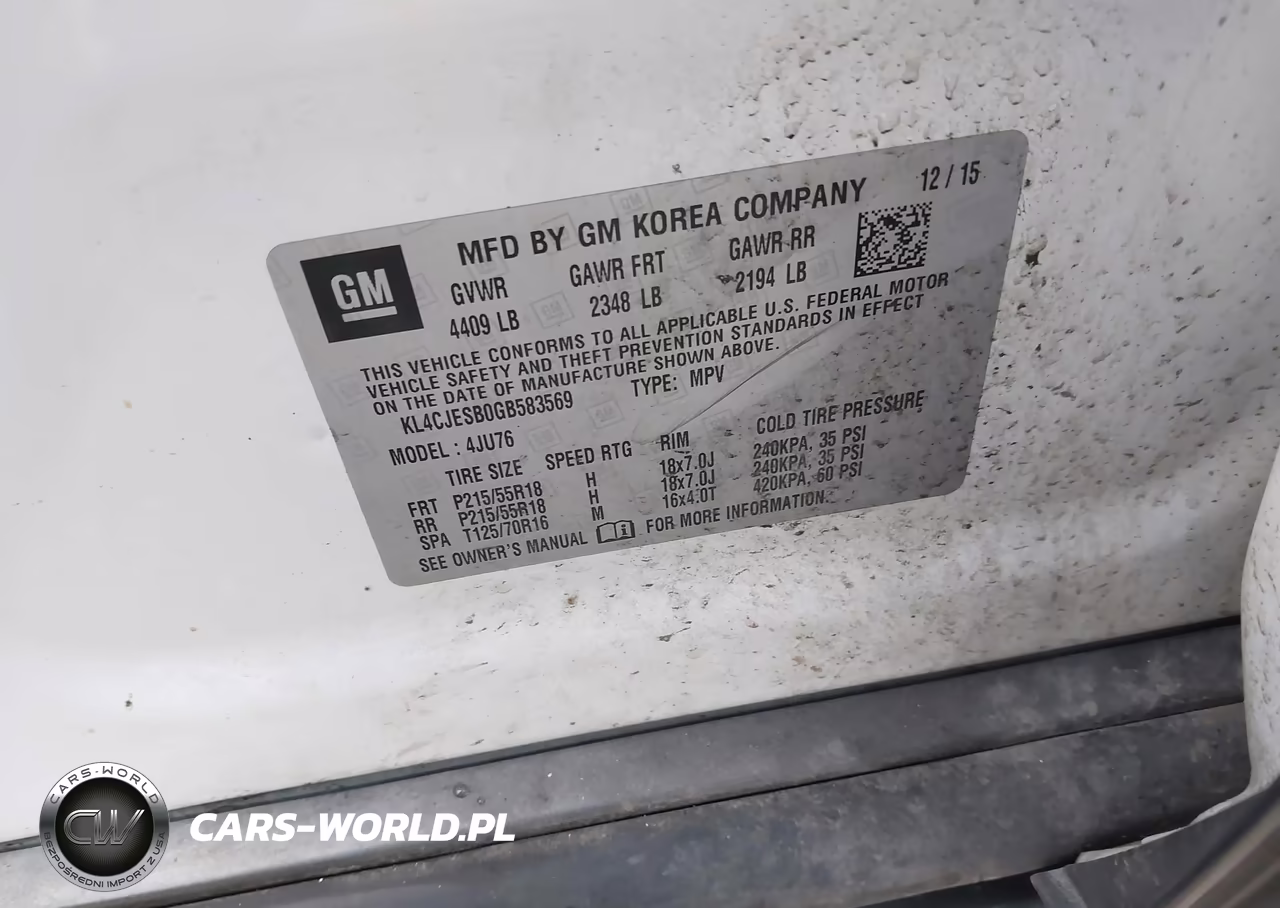 2016 Buick Encore VIN:KL4CJESB0GB583569 - 9