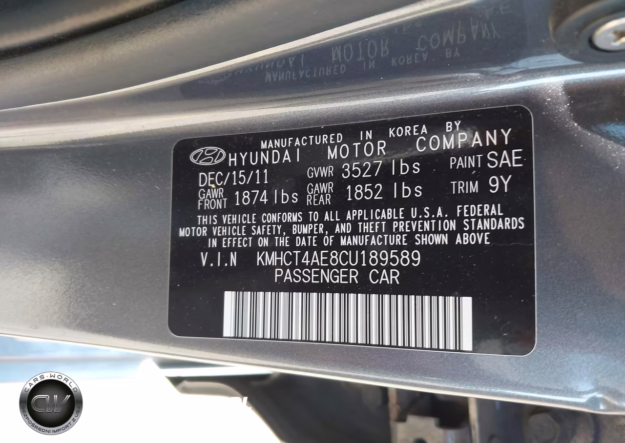 2012 Hyundai Accent Gls VIN:KMHCT4AE8CU189589 - 9