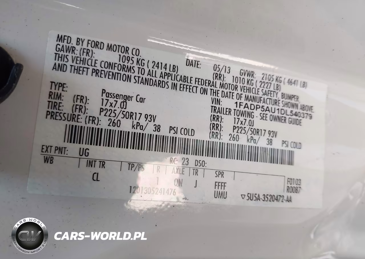 2013 Ford C-Max Hybrid Se VIN:1FADP5AU1DL540379 - 9
