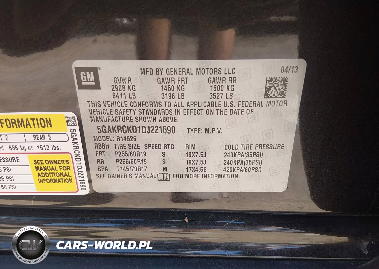 2013 Buick Enclave Leather VIN:5GAKRCKD1DJ221690 - 9