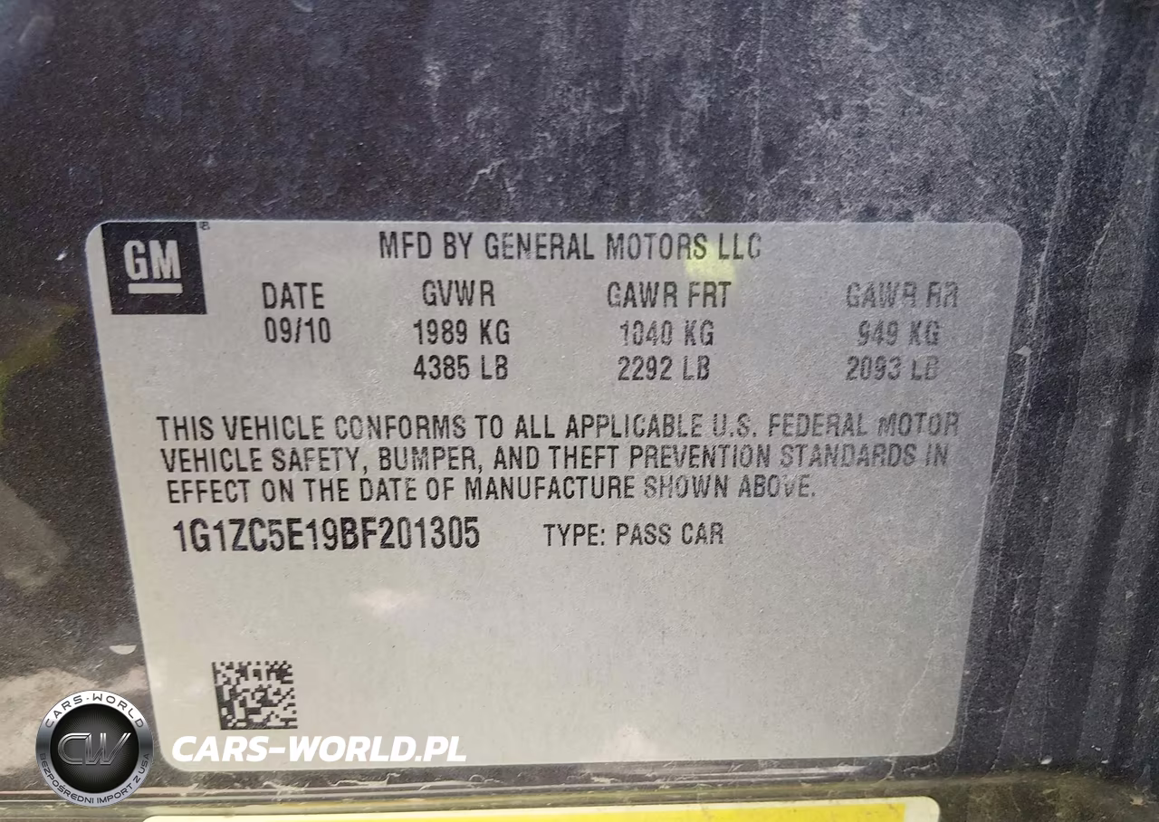 2011 Chevrolet Malibu 1Lt VIN:1G1ZC5E19BF201305 - 9