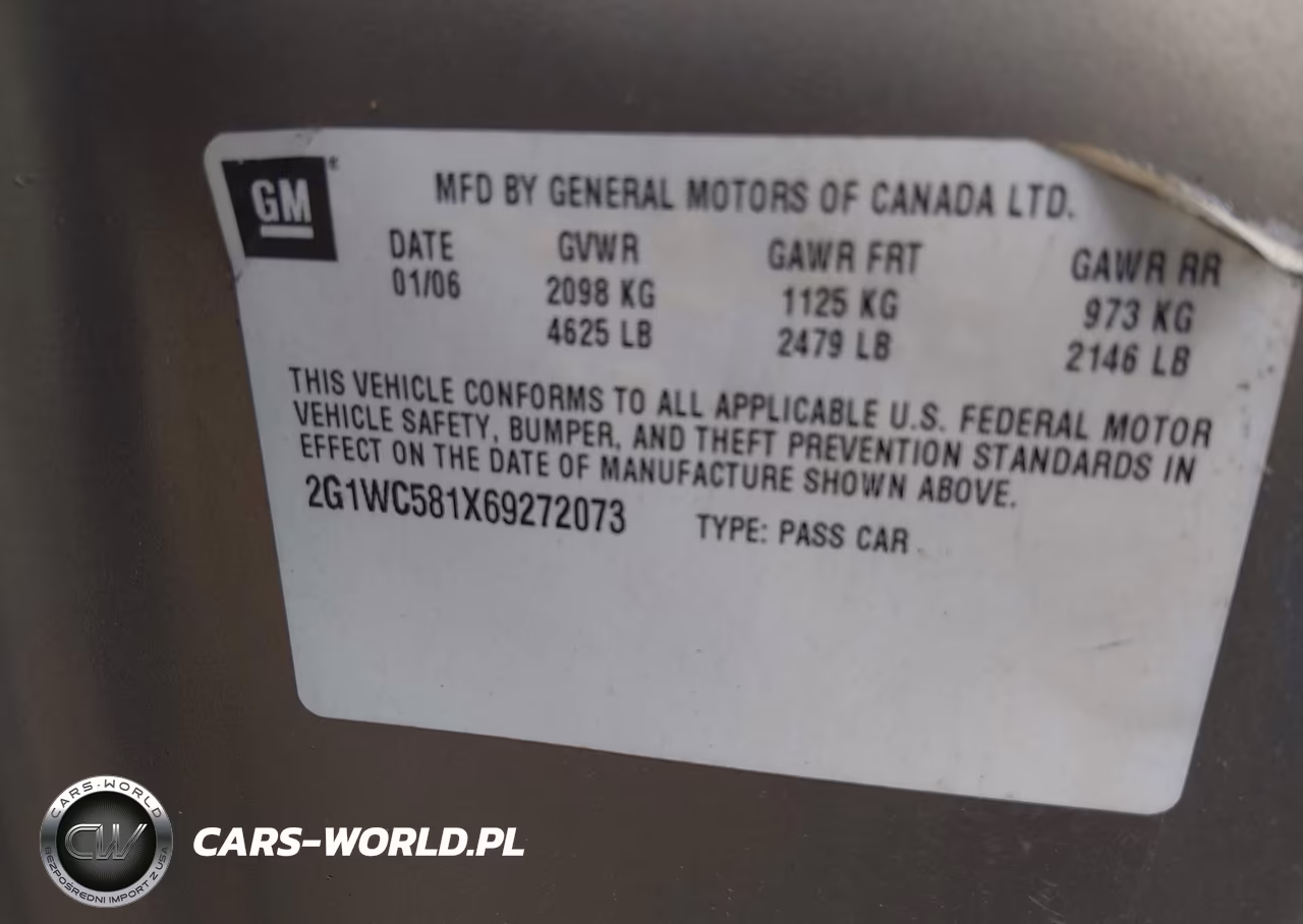 2006 Chevrolet Impala Lt VIN:2G1WC581X69272073 - 9