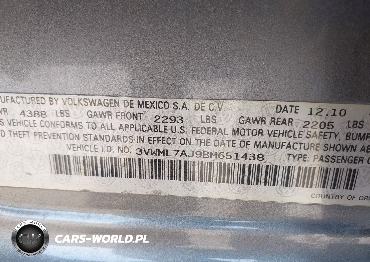 2011 Volkswagen Jetta Sportwagen 2.0L Tdi VIN:3VWML7AJ9BM651438 - 9