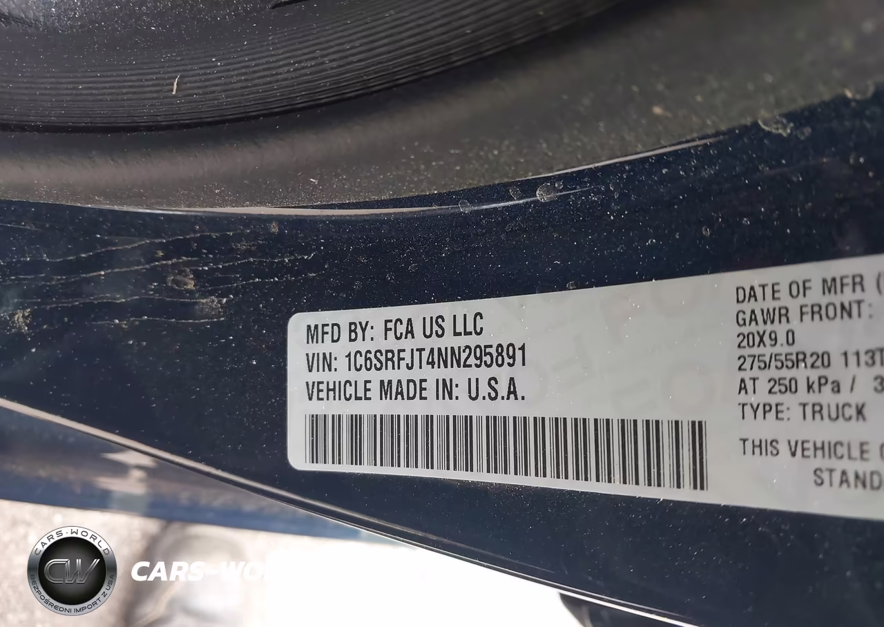 2022 Ram 1500 VIN:1C6SRFJT4NN295891 - 9