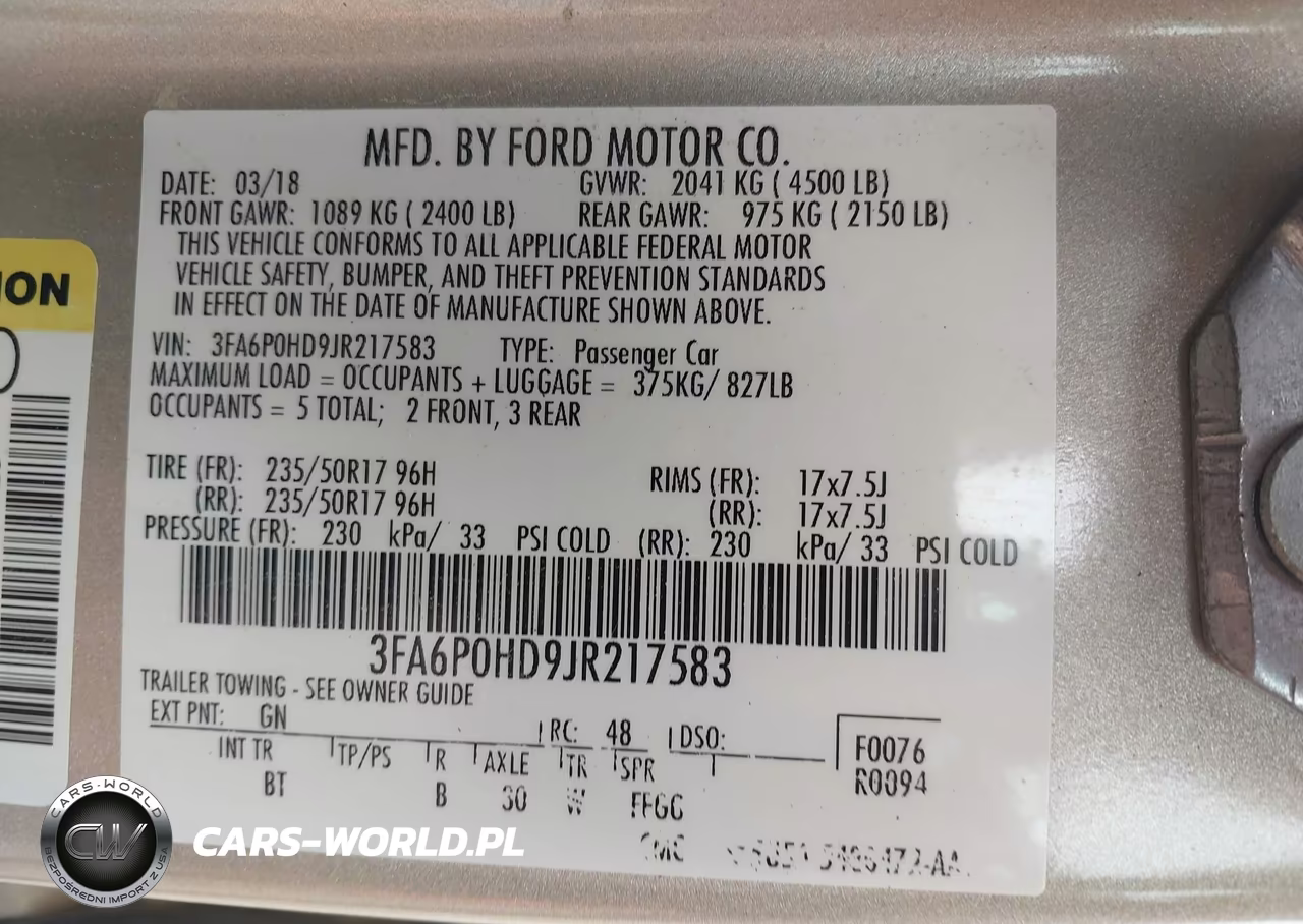 2018 Ford Fusion Se VIN:3FA6P0HD9JR217583 - 9