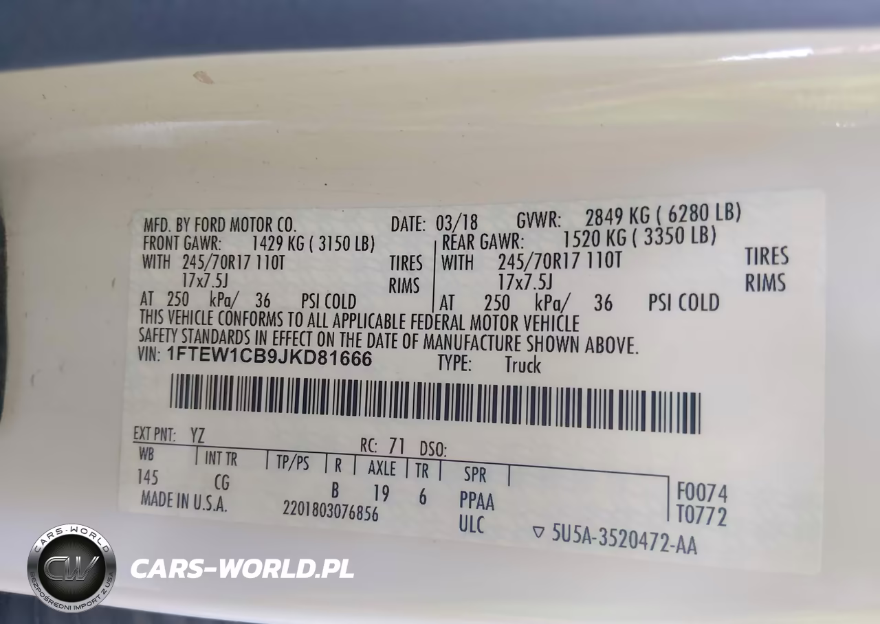 2018 Ford F-150 Xl-Xlt VIN:1FTEW1CB9JKD81666 - 9