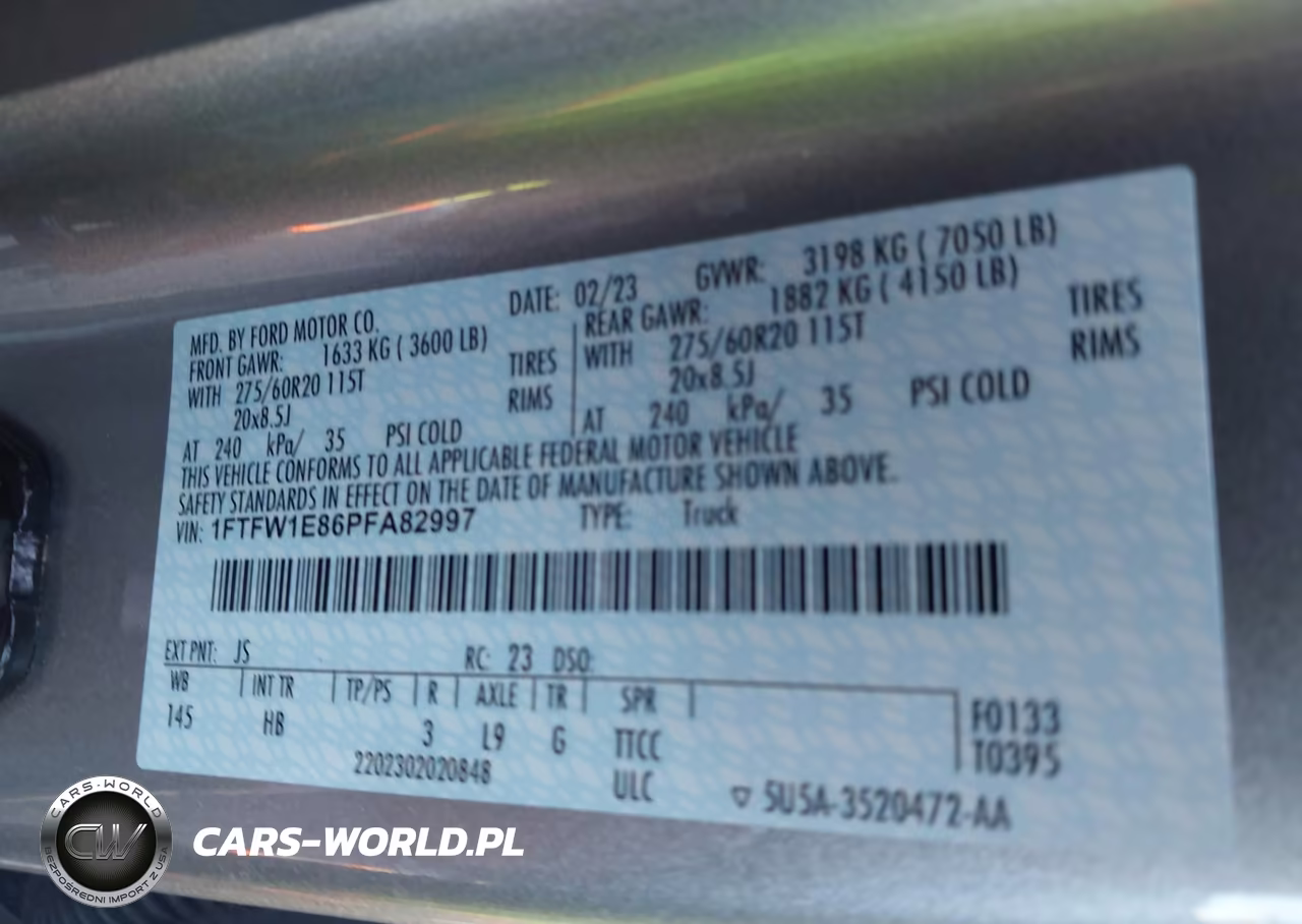 2023 Ford F-150 Lariat VIN:1FTFW1E86PFA82997 - 9