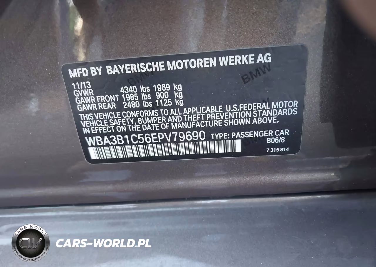 2014 BMW 320I VIN:WBA3B1C56EPV79690 - 9