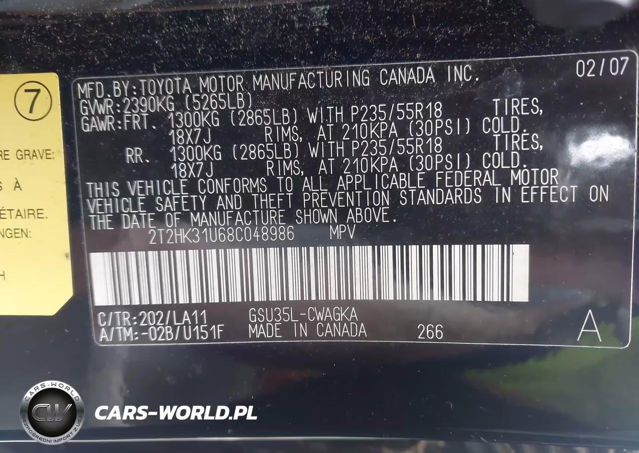 2008 Lexus Rx 350 VIN:2T2HK31U68C048986 - 9