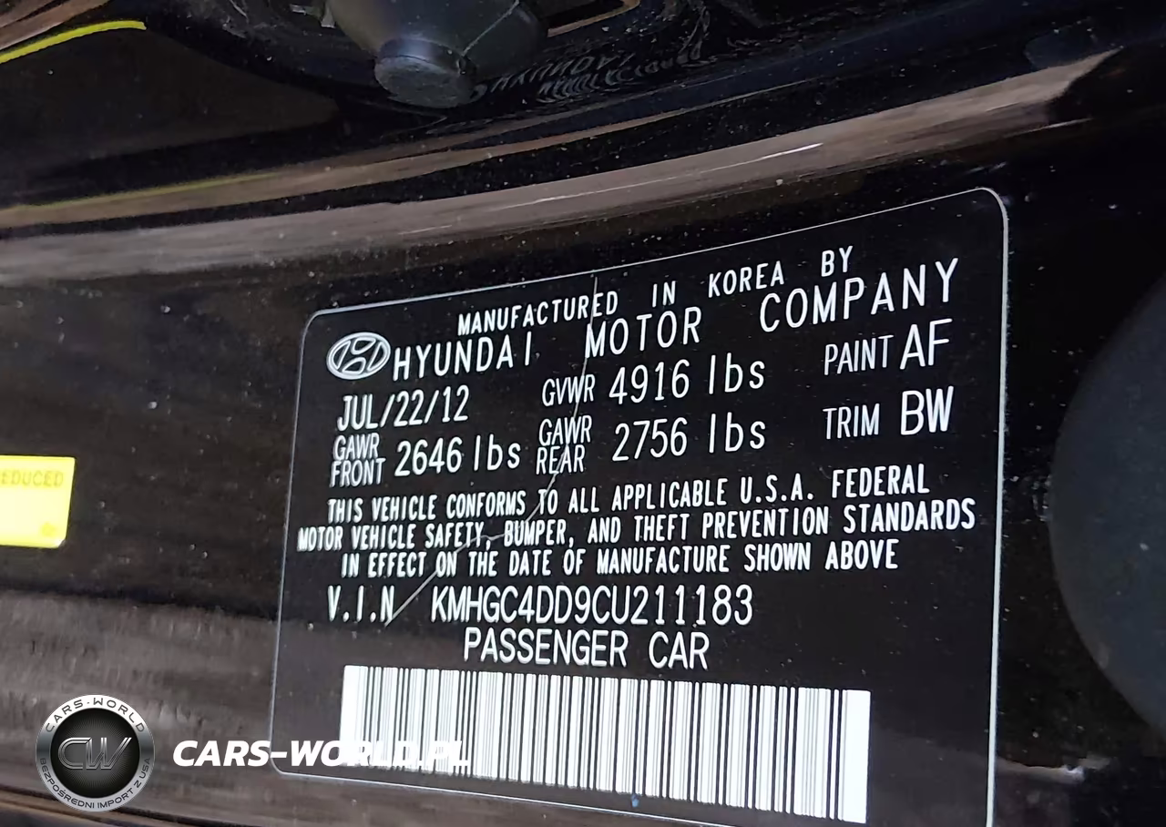 2012 Hyundai Genesis 3.8 VIN:KMHGC4DD9CU211183 - 9
