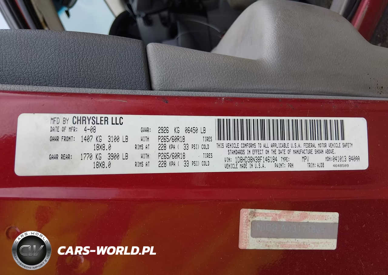 2008 Dodge Durango Sxt VIN:1D8HD38N38F146184 - 9