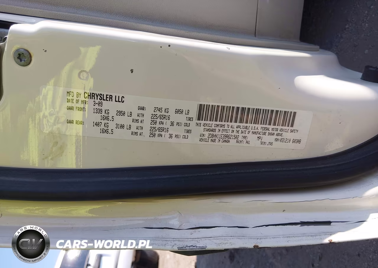 2009 Dodge Grand Caravan Cv VIN:2D8HN11E39R621502 - 9