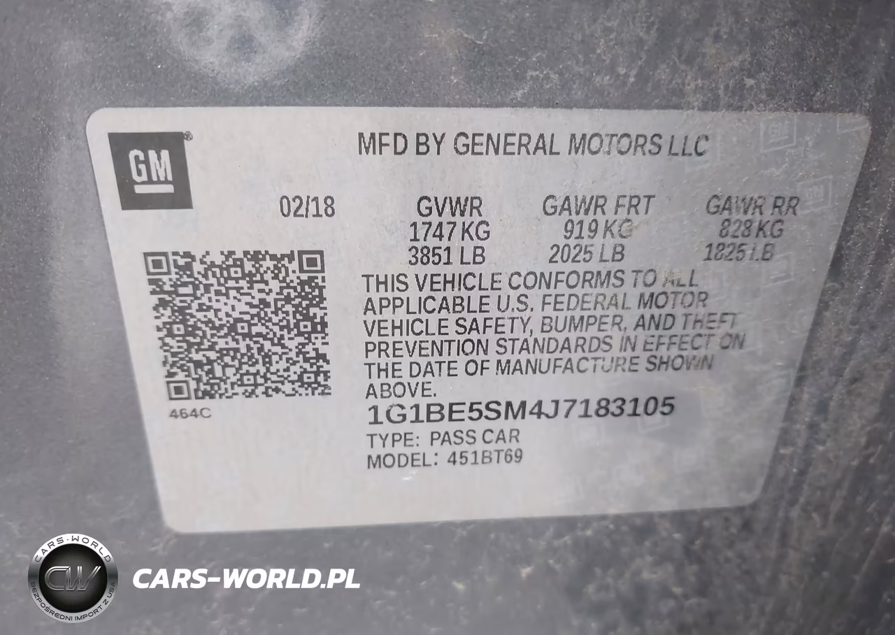 2018 Chevrolet Cruze Lt Auto VIN:1G1BE5SM4J7183105 - 9
