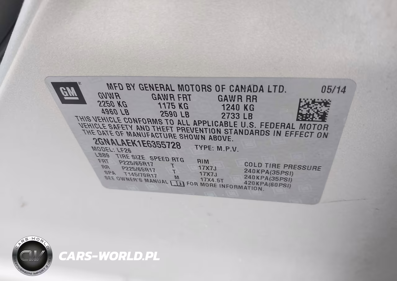 2014 Chevrolet Equinox Ls VIN:2GNALAEK1E6355728 - 9