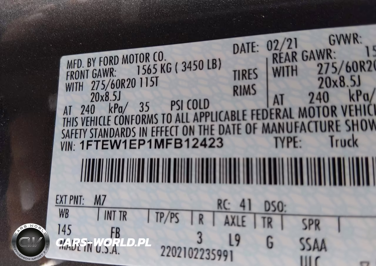 2021 Ford F-150 Xlt VIN:1FTEW1EP1MFB12423 - 9