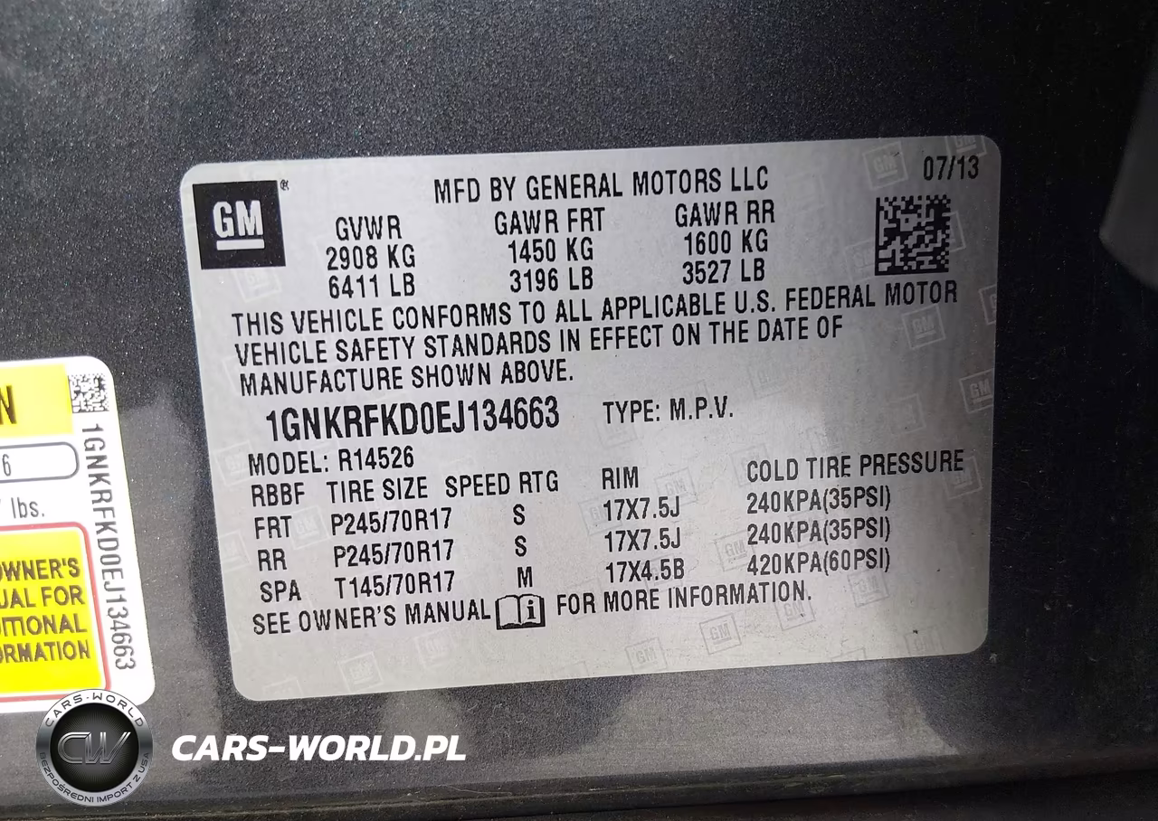 2014 Chevrolet Traverse Ls VIN:1GNKRFKD0EJ134663 - 9