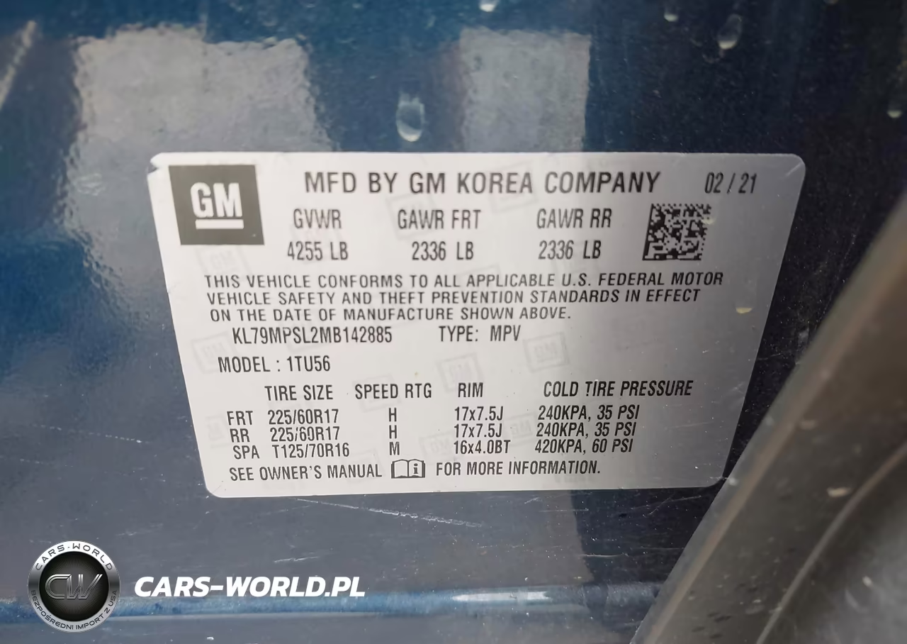 2021 Chevrolet Trailblazer Fwd Lt VIN:KL79MPSL2MB142885 - 9