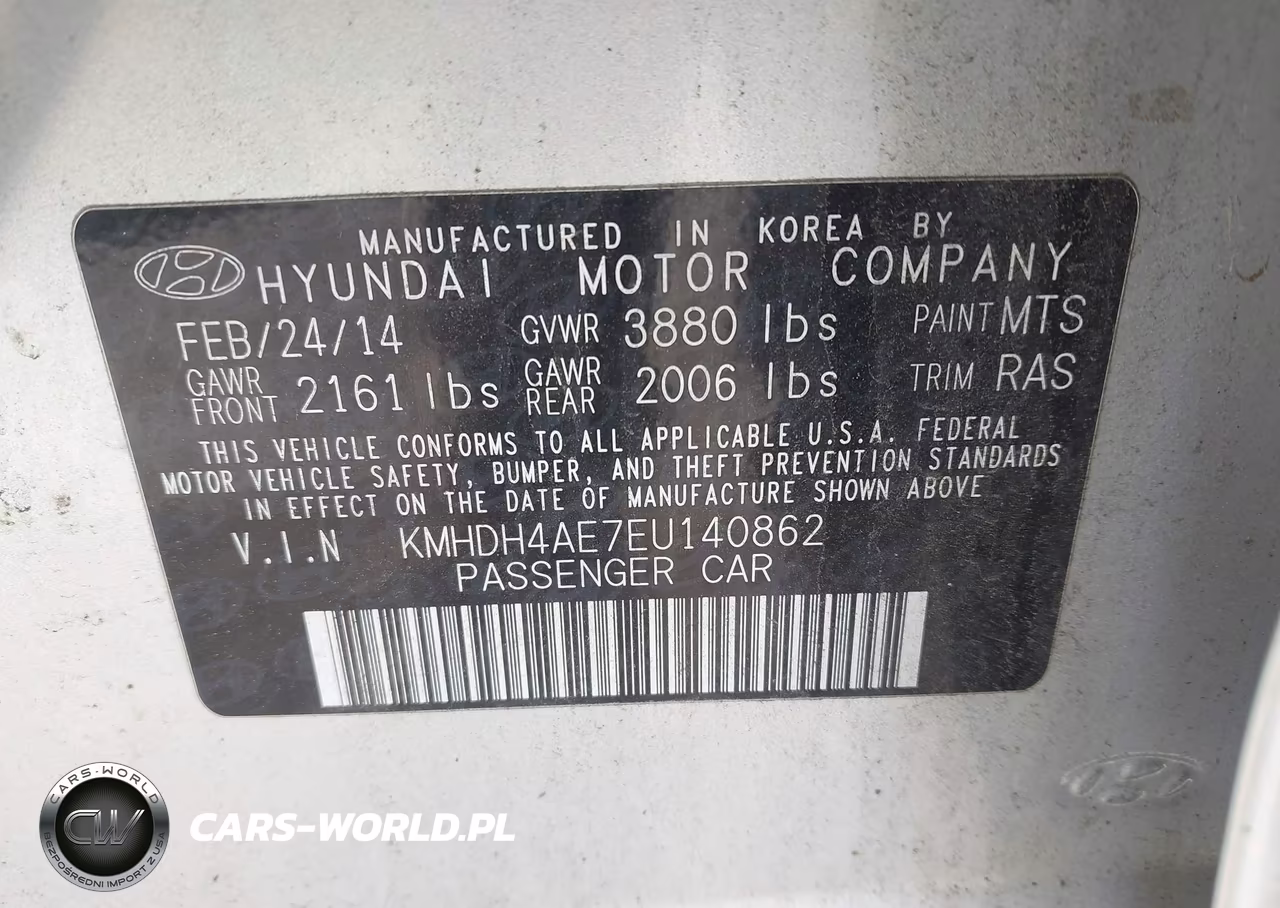 2014 Hyundai Elantra Se VIN:KMHDH4AE7EU140862 - 9