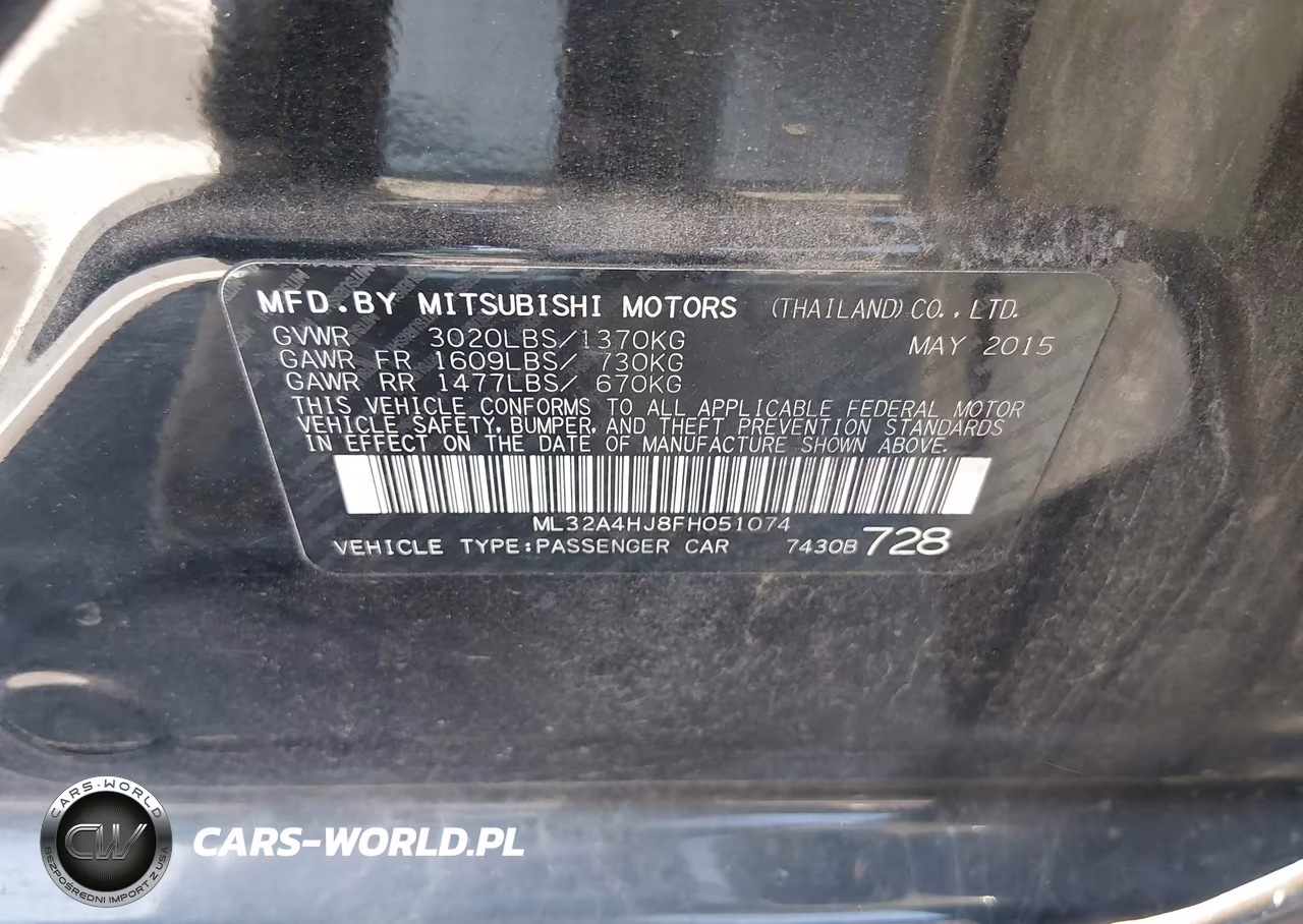 2015 Mitsubishi Mirage Es VIN:ML32A4HJ8FH051074 - 9