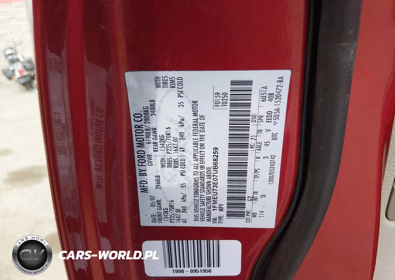 2007 Ford Explorer Xlt VIN:1FMEU73E07UB68259 - 9
