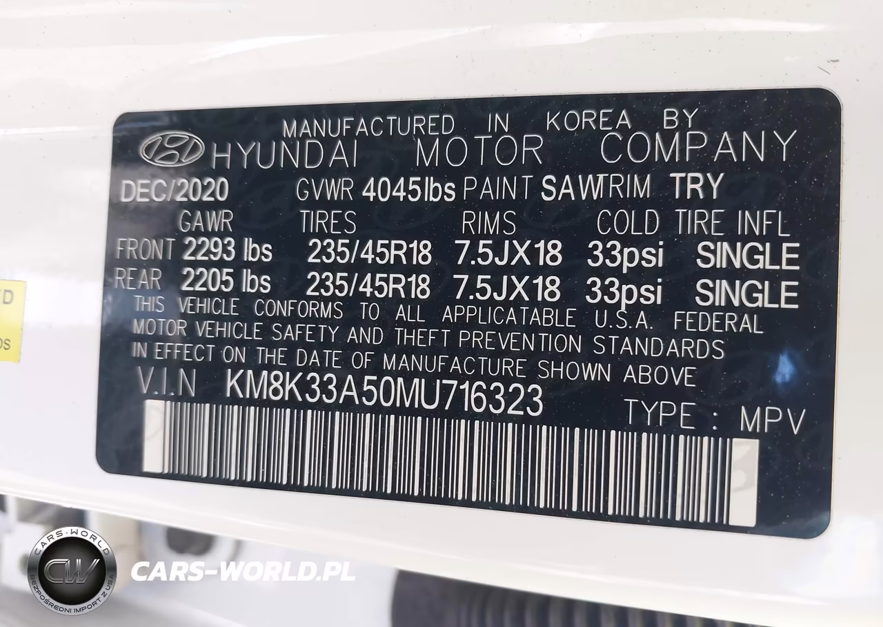 2021 Hyundai Kona Limited VIN:KM8K33A50MU716323 - 9