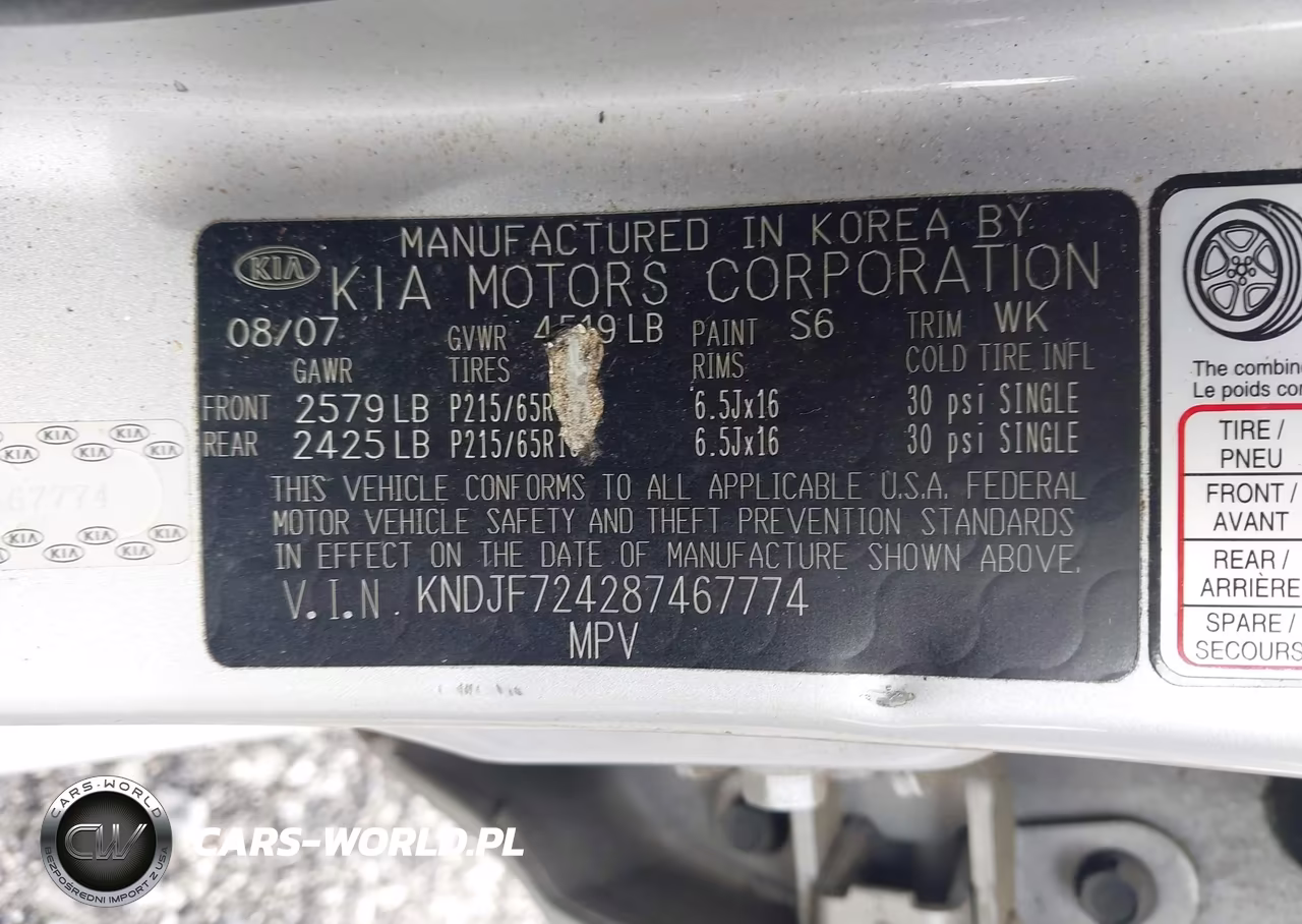 2008 Kia Sportage Lx VIN:KNDJF724287467774 - 9