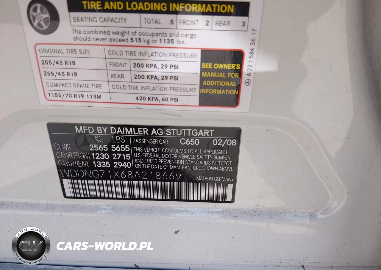 2008 Mercedes-Benz S 550 VIN:WDDNG71X68A218669 - 9