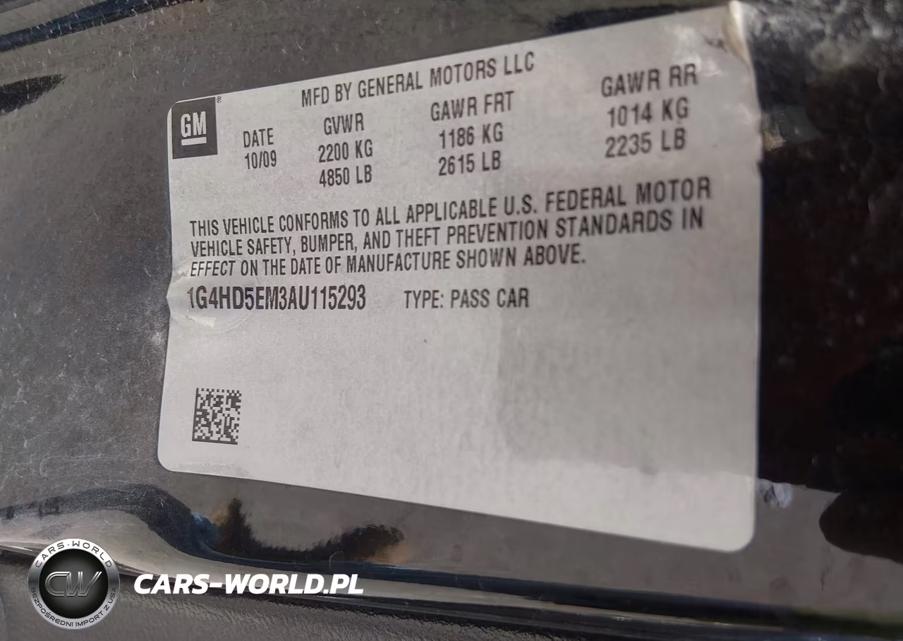 2010 Buick Lucerne Cxl Special Edition VIN:1G4HD5EM3AU115293 - 9