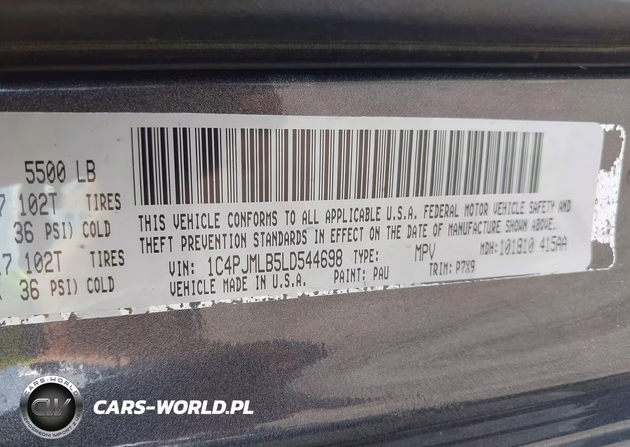 2020 Jeep Cherokee Latitude Plus 4X4 VIN:1C4PJMLB5LD544698 - 9