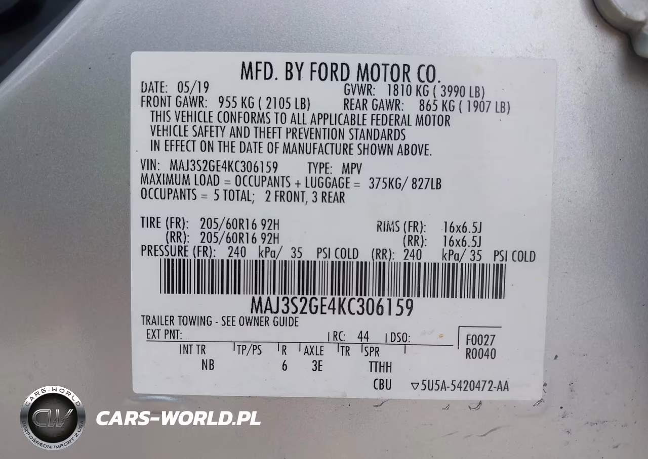 2019 Ford Ecosport Se VIN:MAJ3S2GE4KC306159 - 9