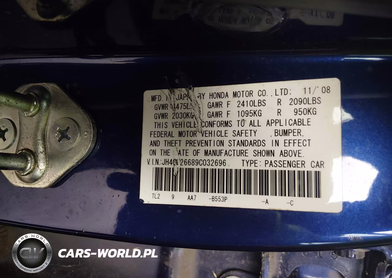 2009 Acura Tsx VIN:JH4CU26689C032696 - 9