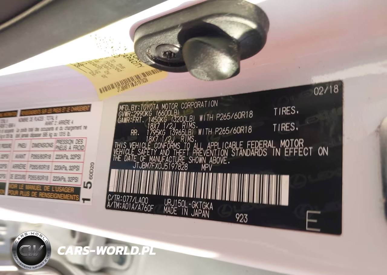 2018 Lexus Gx 460 VIN:JTJBM7FX0J5197828 - 9