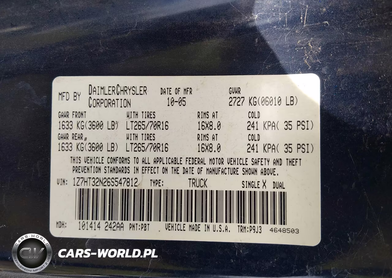 2006 Mitsubishi Raider Duro Cross V8 VIN:1Z7HT32N26S547812 - 9
