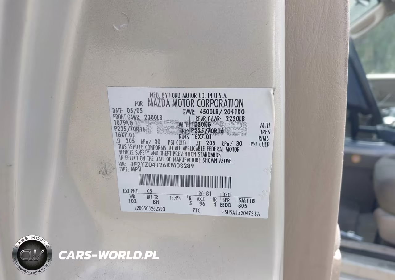 2006 Mazda Tribute S VIN:4F2YZ04126KM03289 - 9
