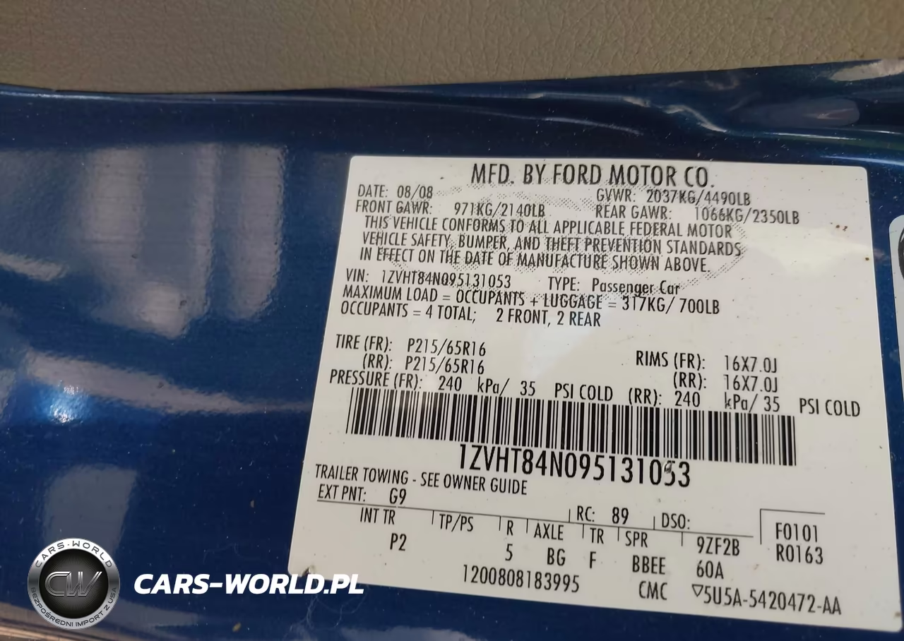 2009 Ford Mustang V6 VIN:1ZVHT84N095131053 - 9