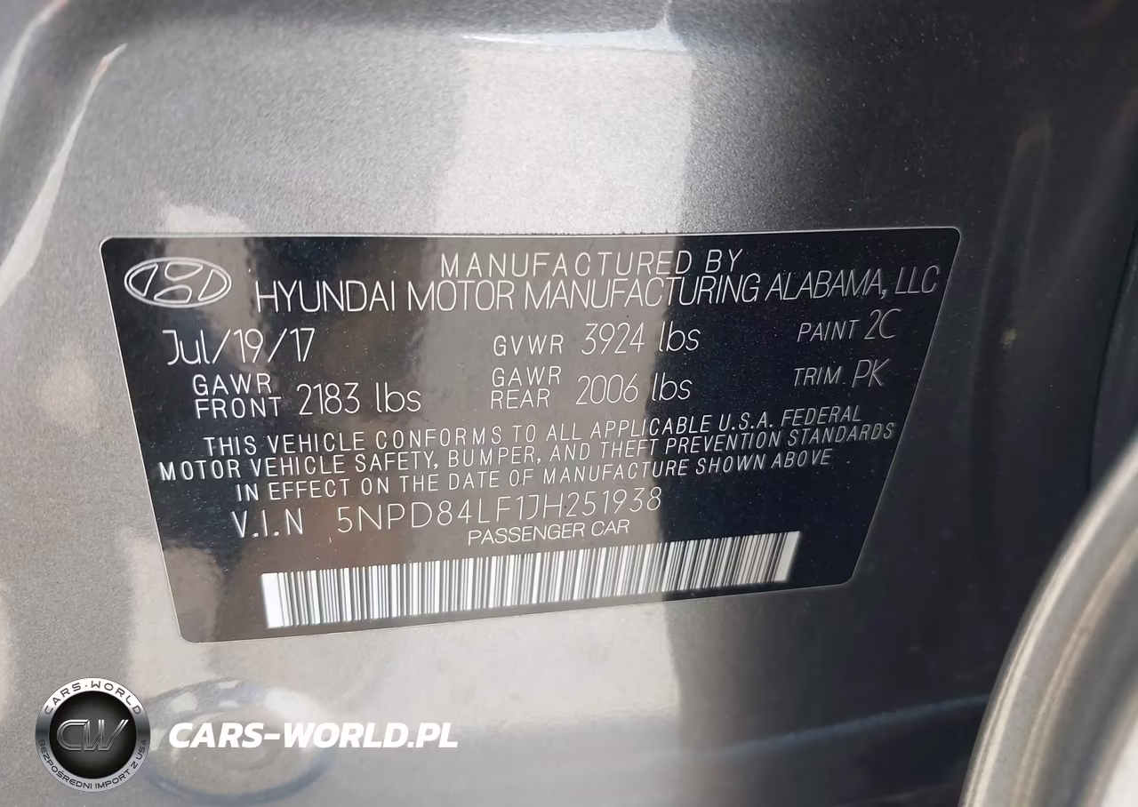 2018 Hyundai Elantra Sel VIN:5NPD84LF1JH251938 - 9