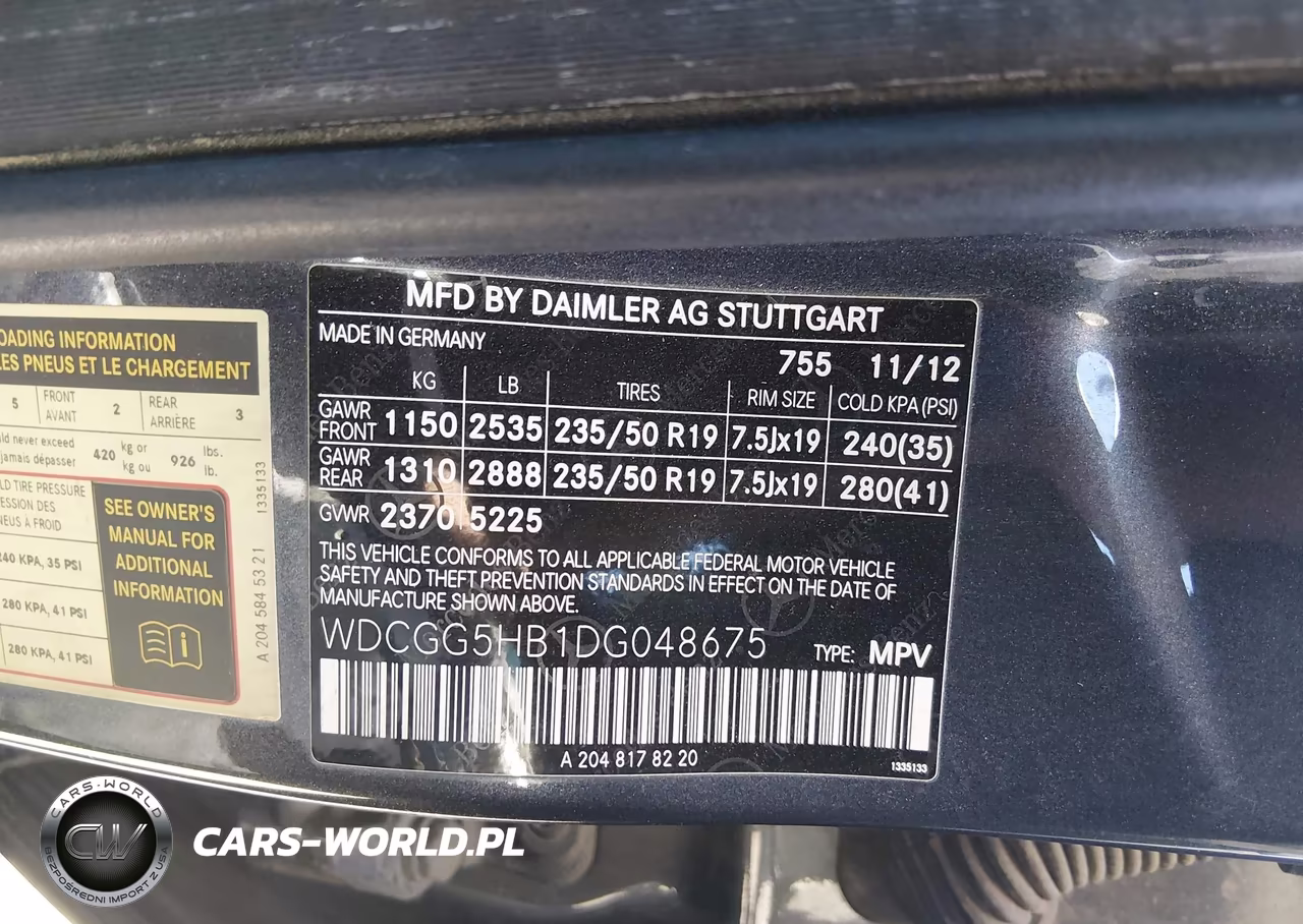 2013 Mercedes-Benz Glk 350 VIN:WDCGG5HB1DG048675 - 9