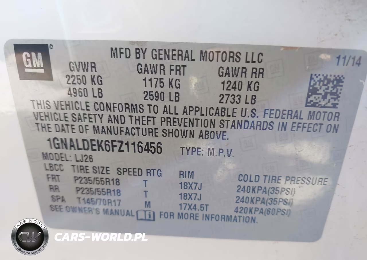 2015 Chevrolet Equinox Ltz VIN:1GNALDEK6FZ116456 - 9