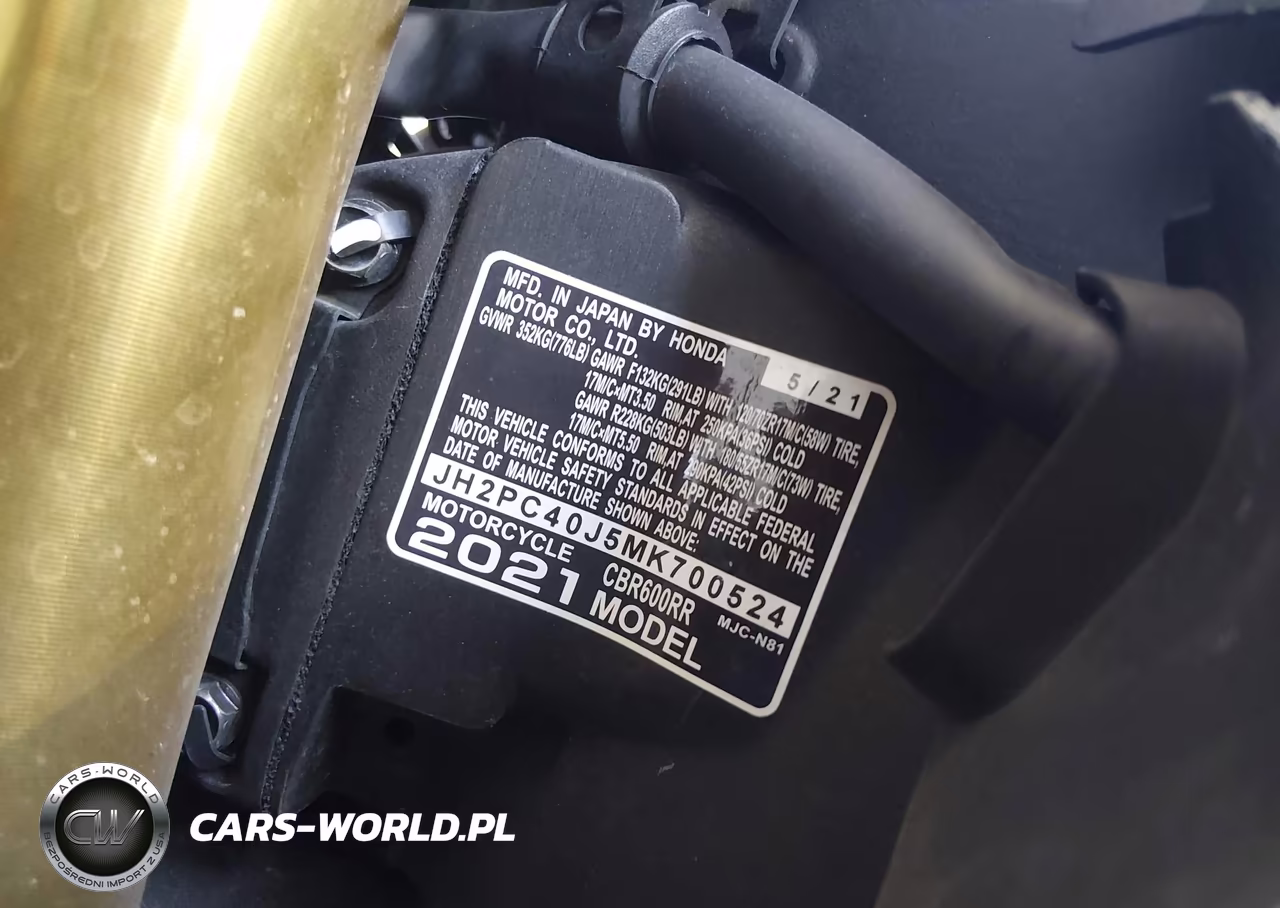 2021 Honda Cbr600 Rr VIN:JH2PC40J5MK700524 - 10
