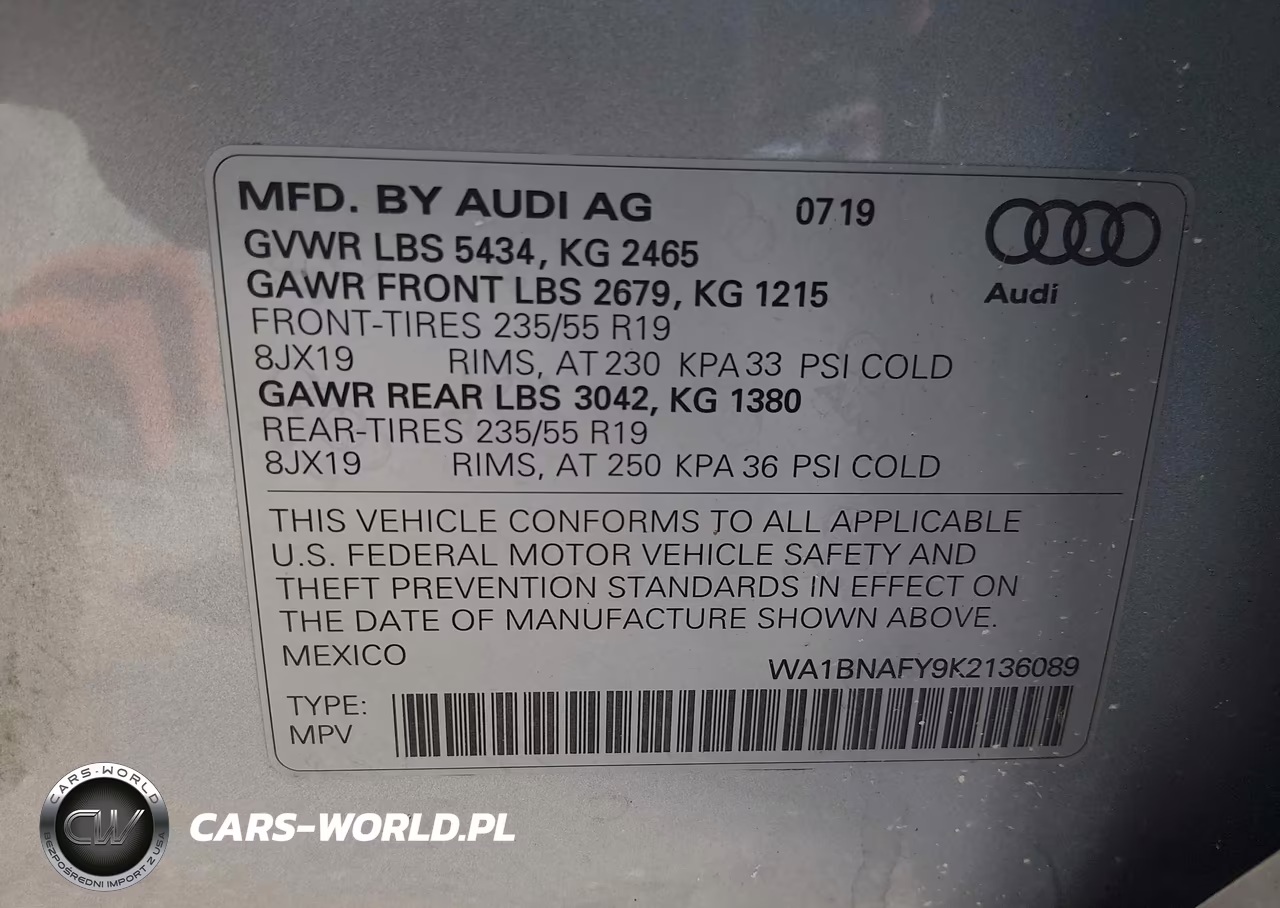 2019 Audi Q5 45 Premium VIN:WA1BNAFY9K2136089 - 9