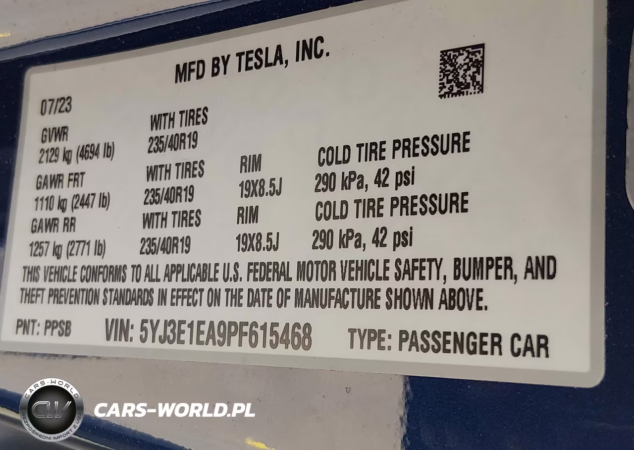 2023 Tesla Model 3 Rear-Wheel Drive VIN:5YJ3E1EA9PF615468 - 9