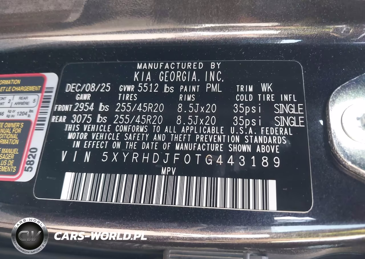 2026 Kia Sorento Ex VIN:5XYRHDJF0TG443189 - 9