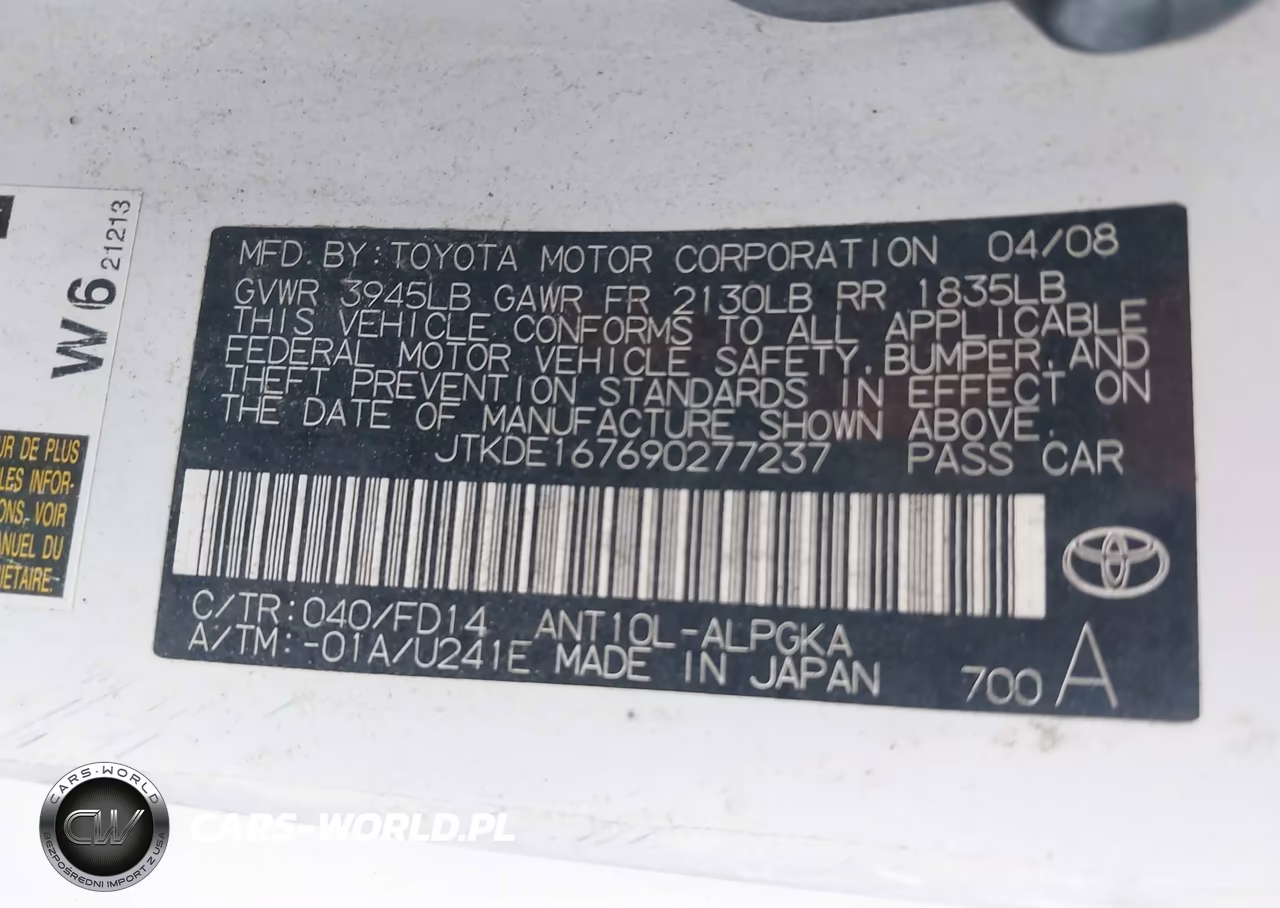 2009 Scion Tc VIN:JTKDE167690277237 - 9