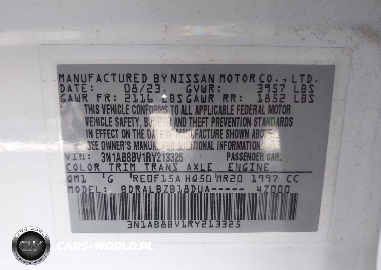 2024 Nissan Sentra S Xtronic Cvt VIN:3N1AB8BV1RY213325 - 9