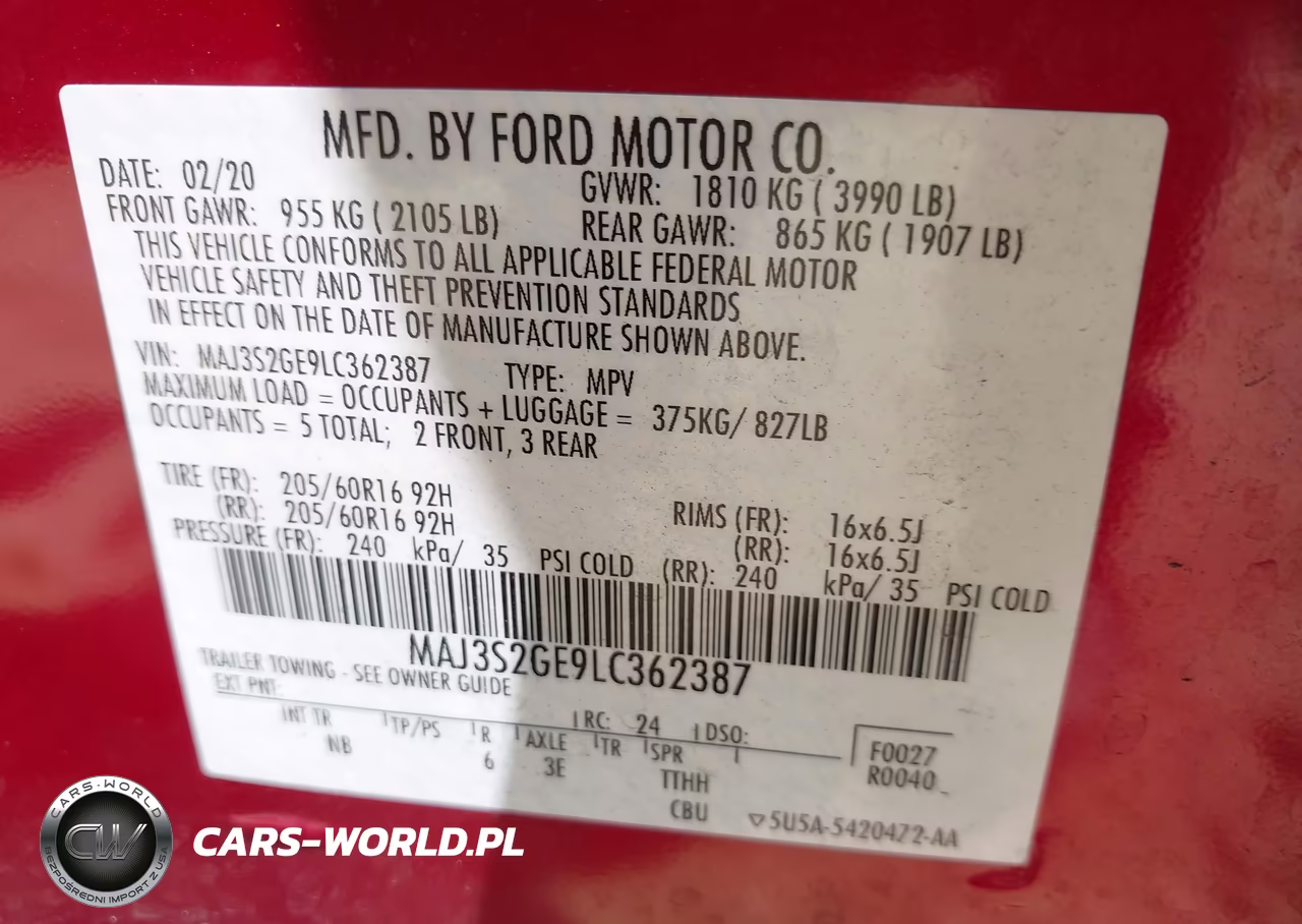 2020 Ford Ecosport Se VIN:MAJ3S2GE9LC362387 - 9